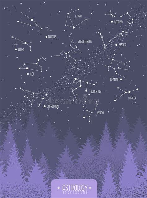 Mysterious ebony witchcraft constellation